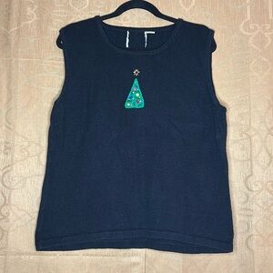 Storybook Knits Vintage Women's Christmas Holiday‎ Knit Sweater Vest Size Large